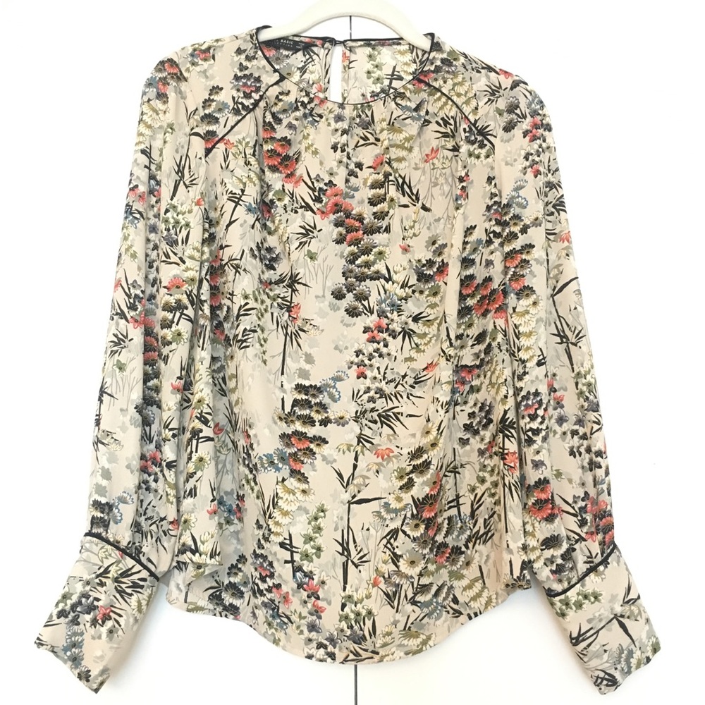Zara floral blouse